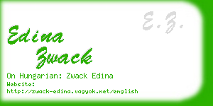 edina zwack business card